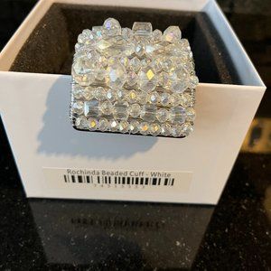 Rochinda Beaded Cuff - White
